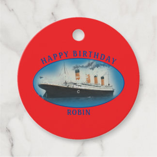 Titanic Geburtstag Rot RMS White Star Line Schiff Geschenkanhänger