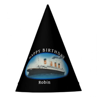 Titanic Geburtstag Schwarz RMS White Star Line Sch Partyhütchen