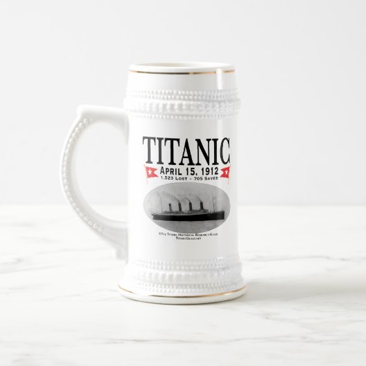 Titanic Ghost Ship Bierstein (weiß) Bierglas (Links)