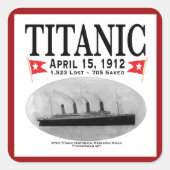 Titanic Ghost Ship Square Stickers (rote Grenze) (Vorderseite)