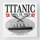 Titanic Ghost Ship-Uhr Quadratische Wanduhr (Vorderseite)