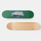 Titanic Green Maritime White Star Line Schiff Skateboard (Horizontal)