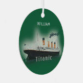 Titanic Green Ornament Aus Metall (Vorderseite Rechts)