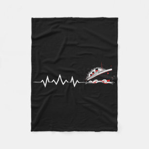 Titanic Herzschlag Minimalist Vintage Kreuzfahrtsc Fleecedecke