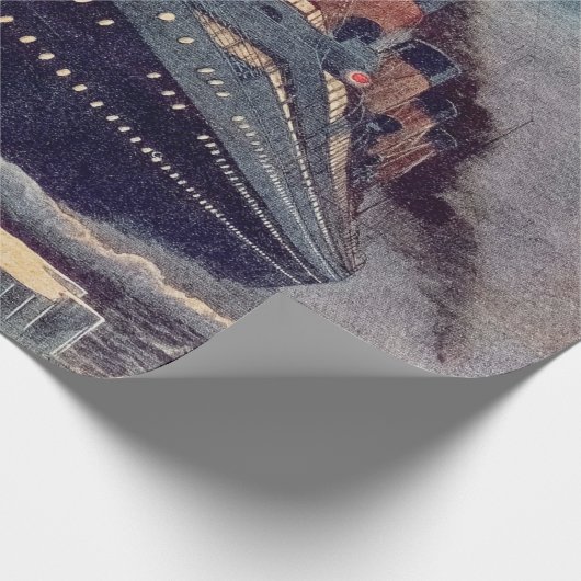 Titanic Hits Iceberg Geschenkpapier (Ecke)