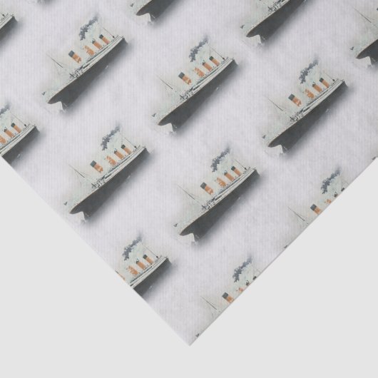 Titanic Iceberg Gray Decoupage Ship Seidenpapier (Ausschnitt)