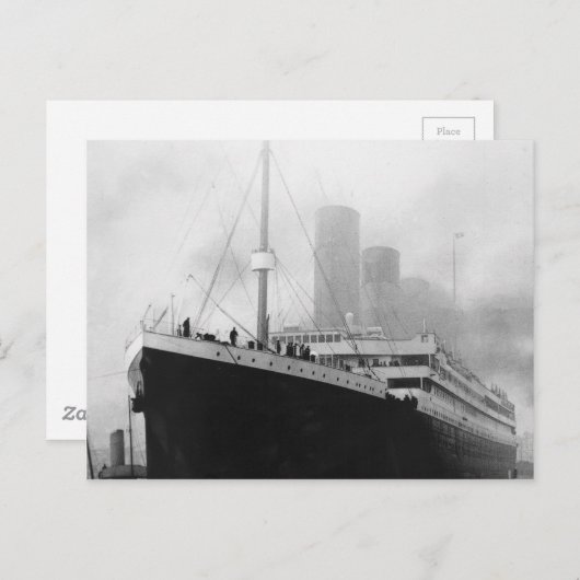 Titanic im Dock in Southampton Postkarte (Vorne/Hinten)