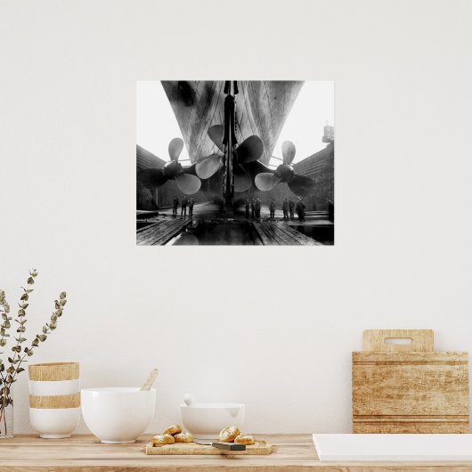 Titanic in Drydock Circa 1912 Poster (Küche)