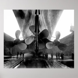Titanic in Drydock Circa 1912 Poster