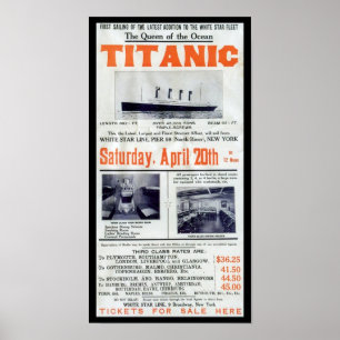 Titanic Königin der Ozeane - White Star Line Poster