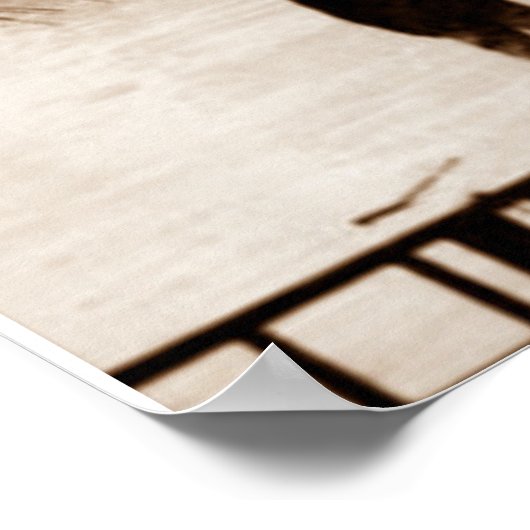 Titanic Launch Circa Sepia 1912 Poster (Ecke)