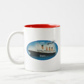 Titanic Maritime Blue RMS White Star Line Schiff Zweifarbige Tasse (Links)