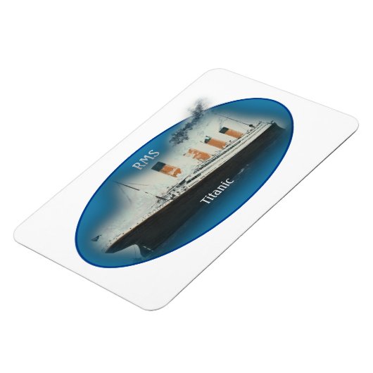 Titanic Maritime Blue White Star Line RMS Schiff Magnet (Linke Seite)