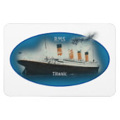 Titanic Maritime Blue White Star Line RMS Schiff Magnet (Horizontal)