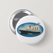 Titanic Maritime Blue White Star Line Schiff Button (Vorne & Hinten)