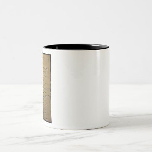 Titanic Menu Zweifarbige Tasse (Mittel)