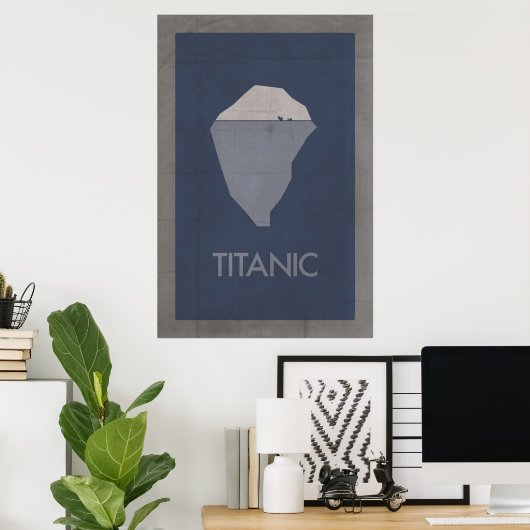 Titanic minimalistisch poster (Heimbüro)