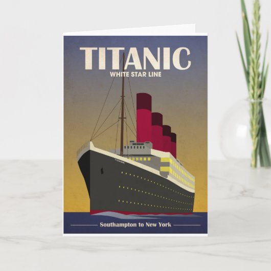 Titanic Ocean Liner Art Deco Print Karte (Vorderseite)