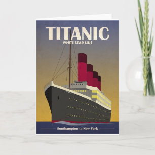 Titanic Ocean Liner Art Deco Print Karte