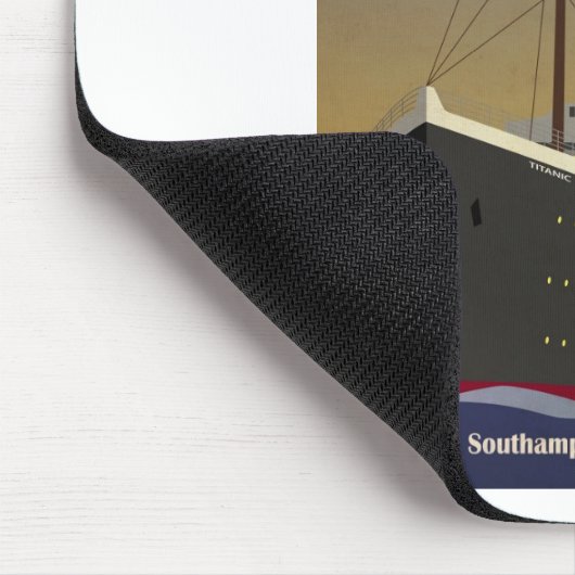 Titanic Ocean Liner Art Deco Print Mousepad (Ecke)