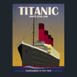 Titanic Ocean Liner Art Deco Print Poster<br><div class="desc">Titanic Ocean Liner Kreuzfahrt Schiff Art Deco Print</div>