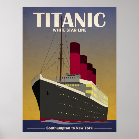 Titanic Ocean Liner Art Deco Print Poster (Vorne)