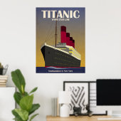 Titanic Ocean Liner Art Deco Print Poster (Heimbüro)