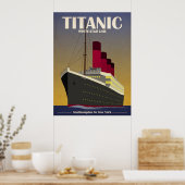 Titanic Ocean Liner Art Deco Print Poster (Küche)
