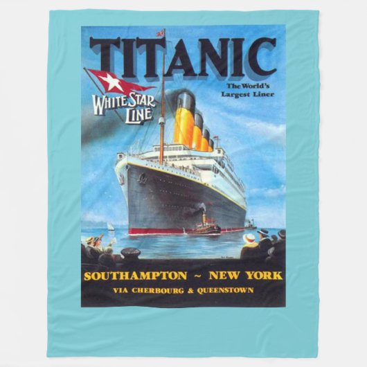 Titanic Ocean Liner Poster Fleecedecke (Vorderseite)