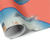 Titanic Orange Birthday Ship Geschenkpapier (Rolleneckpunkt)