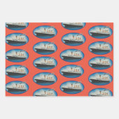 Titanic Orange Birthday Ship Geschenkpapier Set (Vorderseite 3)