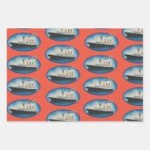 Titanic Orange Birthday Ship Geschenkpapier Set (Vorderseite 2)
