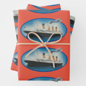 Titanic Orange Birthday Ship Geschenkpapier Set (Beispiel)