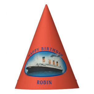 Titanic Orange Birthday Ship Partyhütchen