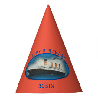 Titanic Orange Birthday Ship Partyhütchen