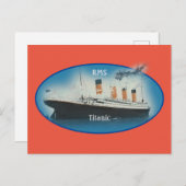 Titanic Orange Maritime White Star Line Ship Postkarte (Vorne/Hinten)