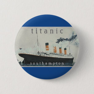 TITANIC Party Blue Vintag White Star Line Schiff Button