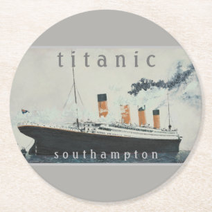 TITANIC Party Vintage White Star Line Schiff Runder Pappuntersetzer