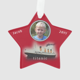 Titanic Porthole Foto Rotes Weihnachtsfest Ornament