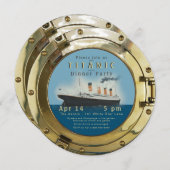 Titanic Porthole Party Einladung (Vorne/Hinten)