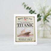 Titanic Poster Postkarte (Stehend Vorderseite)