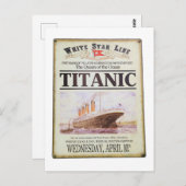 Titanic Poster Postkarte (Vorne/Hinten)