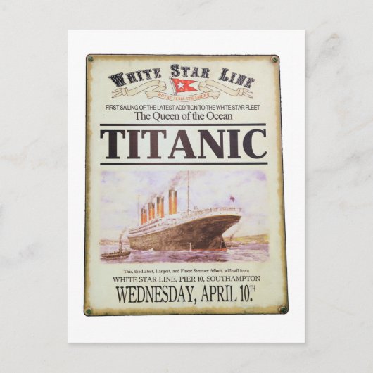 Titanic Poster Postkarte (Vorderseite)