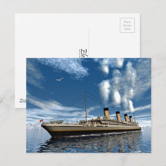 Titanic Postkarte (Vorne/Hinten)