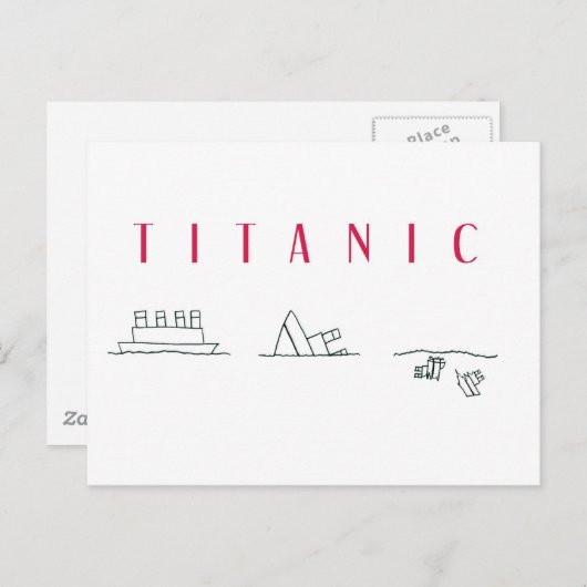 Titanic Postkarte (Vorne/Hinten)