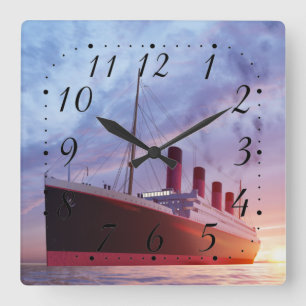 Titanic Quadratische Wanduhr