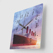 Titanic Quadratische Wanduhr (Winkel)