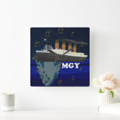 Titanic Quadratische Wanduhr (Zuhause)