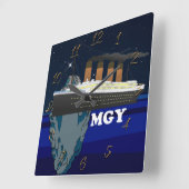 Titanic Quadratische Wanduhr (Winkel)