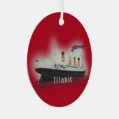 Titanic Red Christmas Ornament Aus Metall (Vorderseite Rechts)